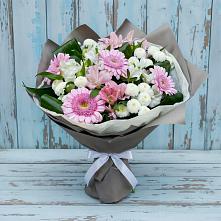 Букет цветов из:  Герберы, Альстромерии и Хризантемы в Чемодановке