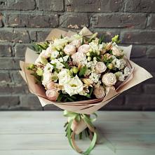 Букет цветов из:  Альстромерии, Розы и Хризантемы в Чемодановке