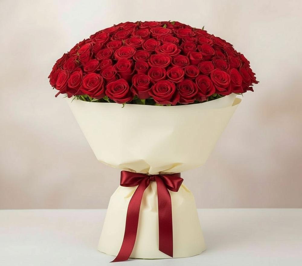 Букет 101 Красная роза Милано в Чемодановке