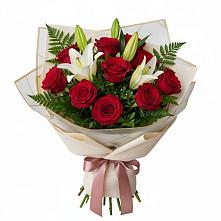 Букет цветов из:  Лилии и Розы в Чемодановке