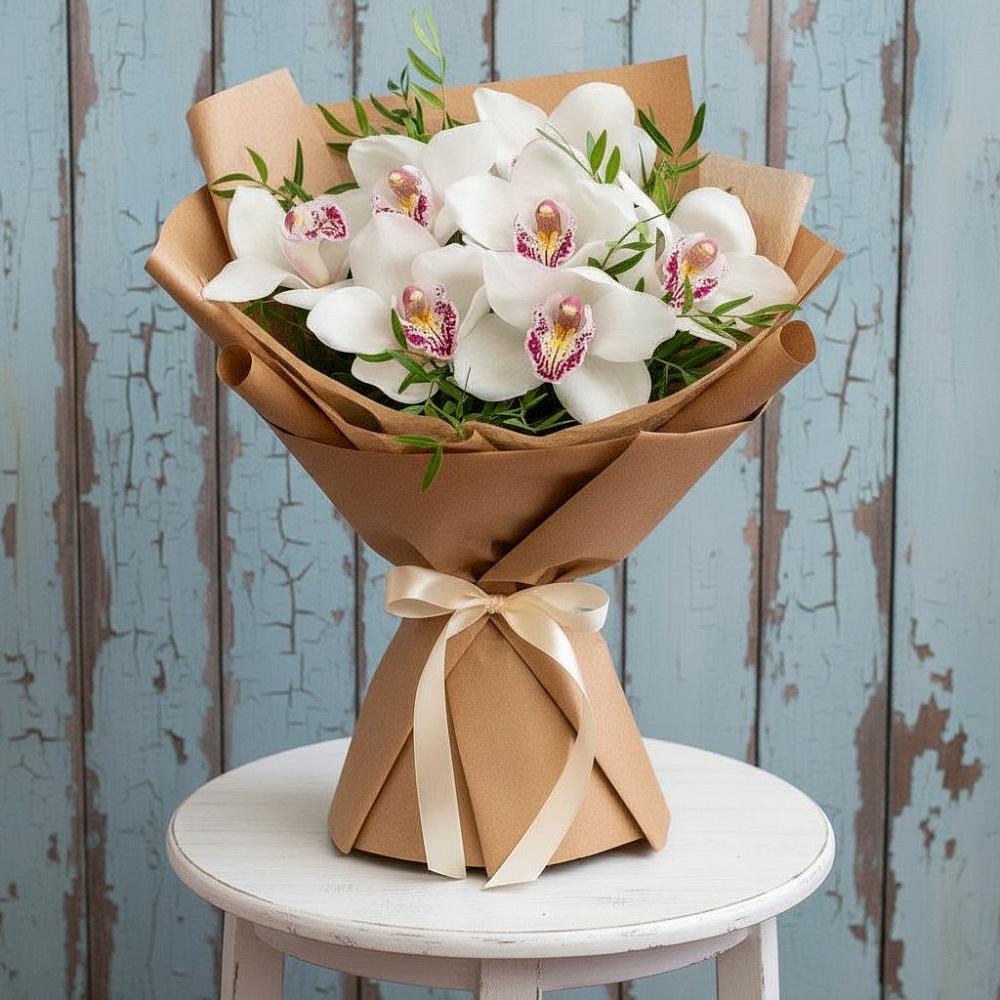 Букет цветов из: Орхидеи и Розы в Чемодановке