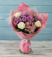 Букет цветов из:  Герберы #REPLACE_PRED# Чемодановке