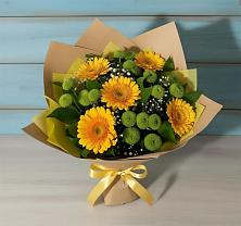 Букет цветов из:  Герберы и Хризантемы в Чемодановке
