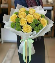 Букет цветов из:  Хризантемы и Розы в Чемодановке