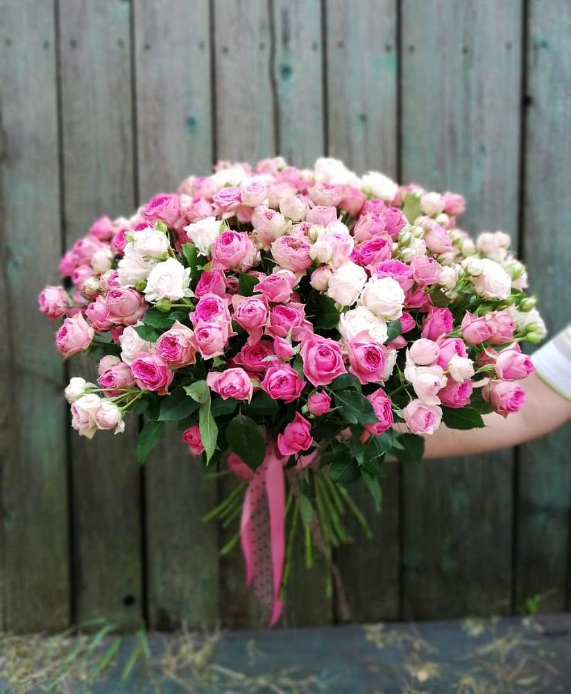 Букет Розовые кустовые розы Натали и Лав Лидия в Чемодановке