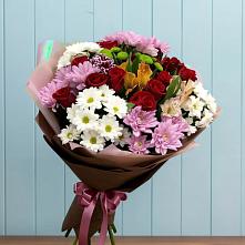 Букет цветов из:  Розы, Хризантемы и Альстромерии в Чемодановке