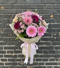 Букет цветов из:  Герберы и Хризантемы в Чемодановке