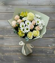 Букет цветов из:  Альстромерии, Розы и Хризантемы #REPLACE_PRED# Чемодановке
