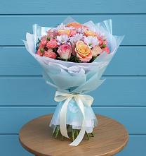 Букет цветов из:  Хризантемы и Розы в Чемодановке