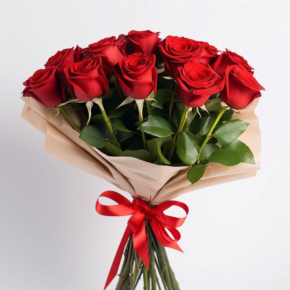 Букет 11 Красных роз Эдлесс Лав в Чемодановке